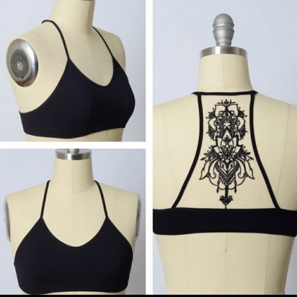 Tattoo Design Mesh Bralette - Picture 4 of 4